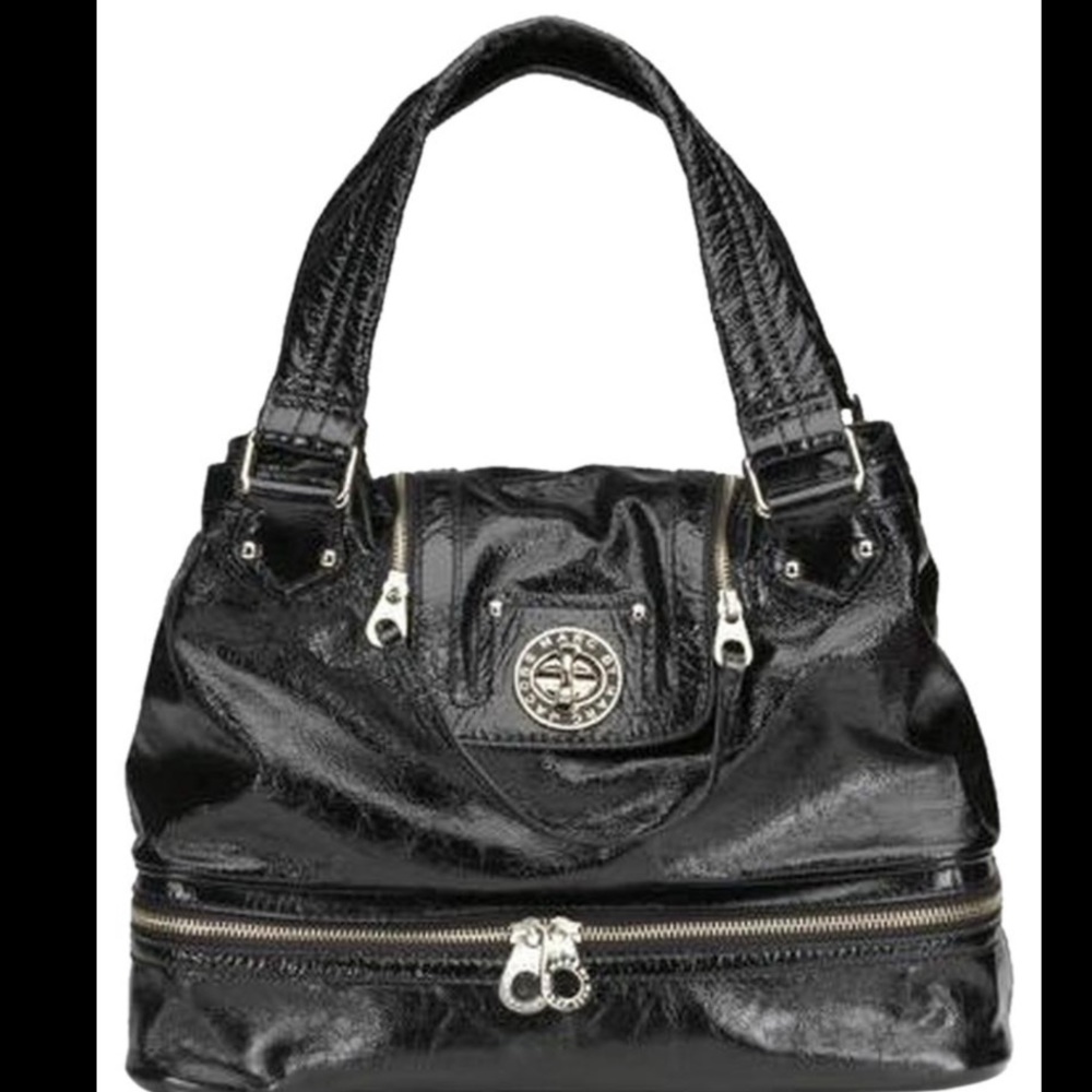 Marc Jacobs Posh Super K turnlock black patent